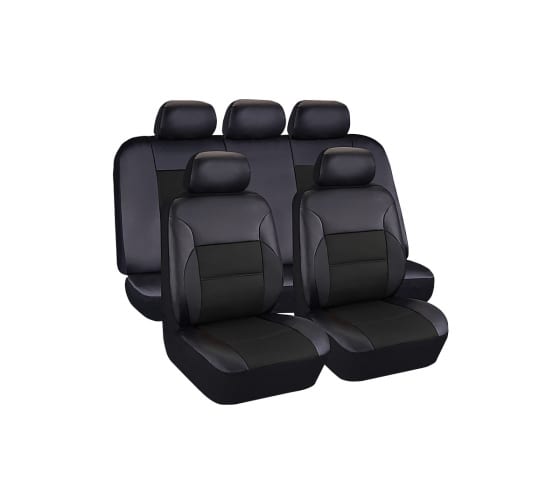 835640 — KRAFT чехлы универсальные для автомобильных сидений LUXURY, экокожа, черные KT KRAFT