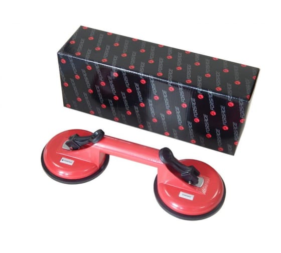 F63404AH — Съемник стекол двухзажимной с присосками, 117 мм, алюминий FORSAGE