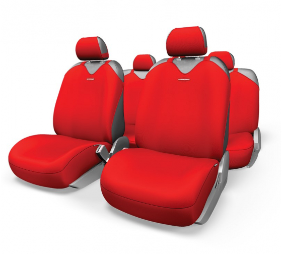 RD — НакидкаMOMO,серияTUNING,полиэстер,1шт.наперед.сиденье,чёрн.красны AUTOPROFI