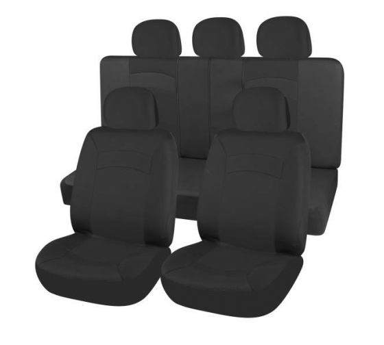 S01301117 — Чехлы автомобильные универсальные полиэстер черный SKYWAY SMART (9 шт.) SKYWAY