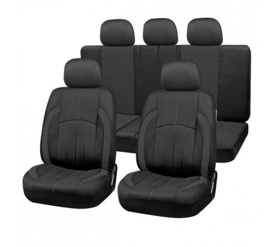 S01301125 — Чехлы автомобильные универсальные полиэстер черный SKYWAY FORSAGE (9 шт.) SKYWAY