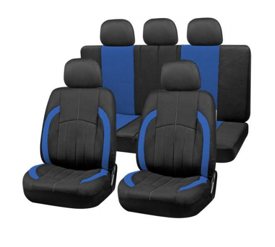 S01301127 — Чехлы а/м унив. SKYWAY FORWARD 3 (полиэстер,9 предметов,черн/синий) SKYWAY