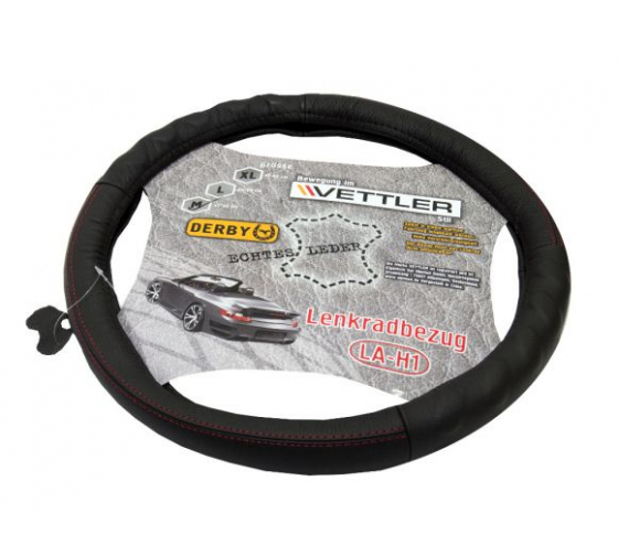 XLLAH1BLACK — ОплетканарульXL4142см.(газель)наткожачерныйVETTLERDERBY VETTLER