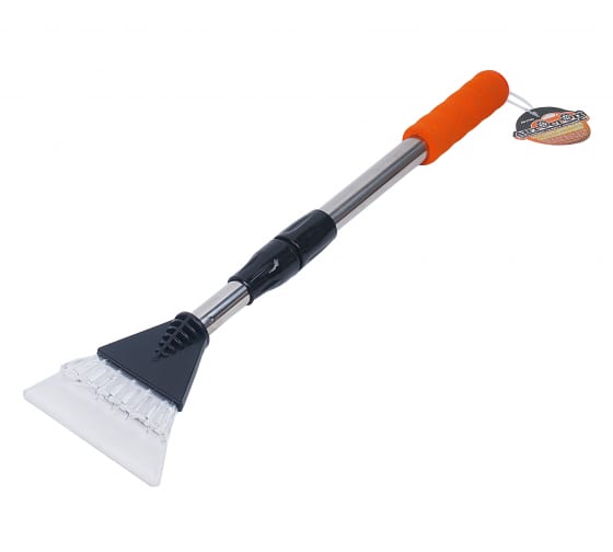 AB2183 — Скребок для льда 4972х13см телескопический чернооранжевый автостоп АВТОСТОП