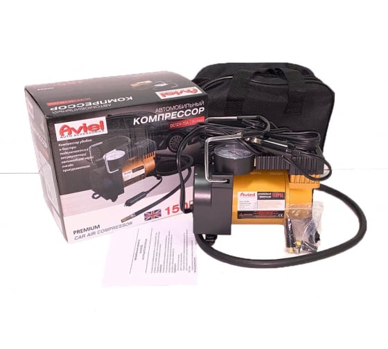 AC002 — Компрессор автомобильный AVIEL L AC002, 12V/14A, 150W, 10 атм., 35 л./мин. AVIEL