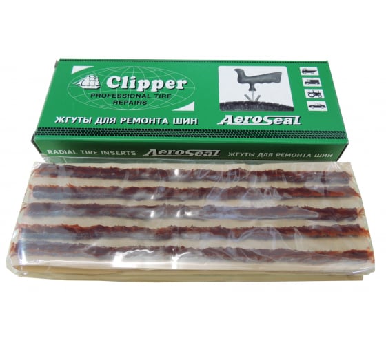 E281 — Набор жгутов (коричневых длинных) 25 шт CLIPPER