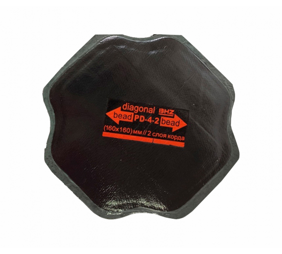 PD42 — DR. REIFEN пластырь кордовый диагональный /160X160/  2сл.корда /10шт/ PD4/2 DR. REIFEN