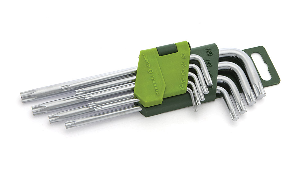 563091 — Набор ключей! Г-обр.TORX 9пр.Т10Н,Т15Н,Т20Н,Т25Н,Т27Н,Т30Н,Т40Т,Т45Н,Т50Н ДЕЛО ТЕХНИКИ