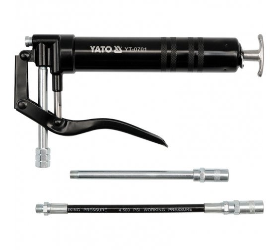 YT0701 — Шприц для консистентнойазки с жестким и гибким шлангом под запасну YATO