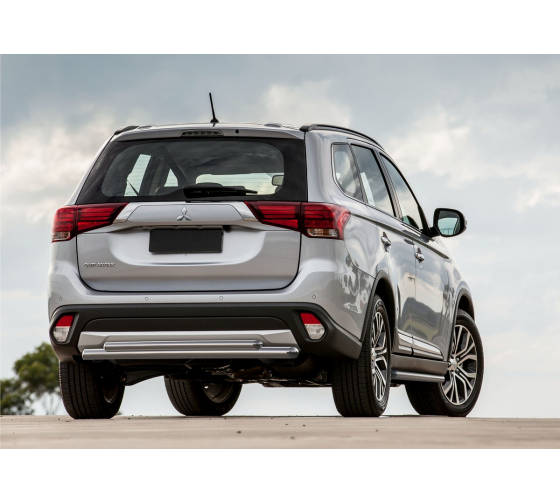 R4010007 — Защита заднего бампера RIVAL MITSUBISHI OUTLANDER III 20152018, нерж сталь, R4010007 RIVAL