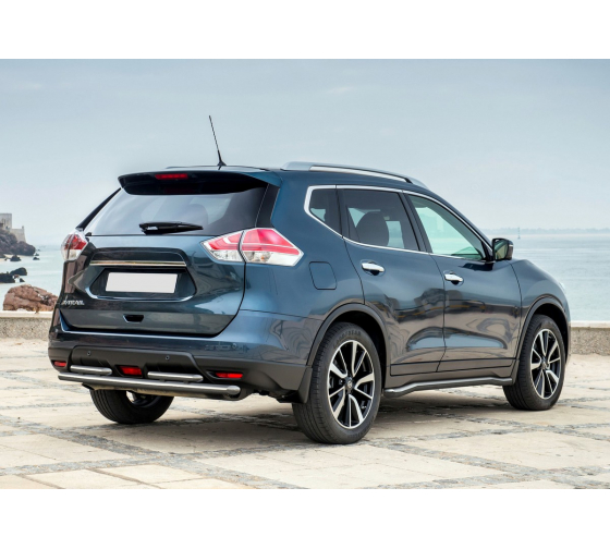R4122007 — Защита заднего бампера D57+D42 RIVAL для NISSAN XTRAIL T32 20152018, R4122007 RIVAL