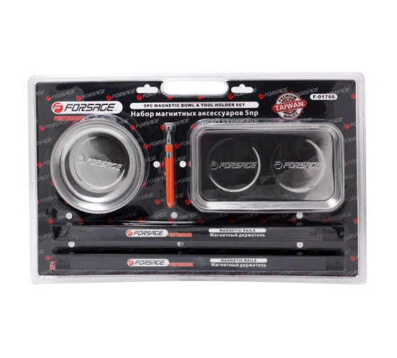 F01766 — Набормагнитныхаксессуаров(планка460ммх2шт,лоток240х140мм,лоток150мм,магниттеле FORSAGE