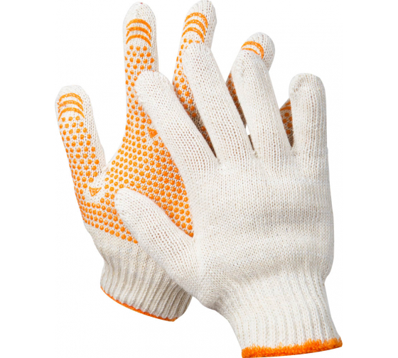 11404S — Перчатки STAYER мASTER трикотажные, 7 класс, х/б, с защитой от скольжения, SM STAYER
