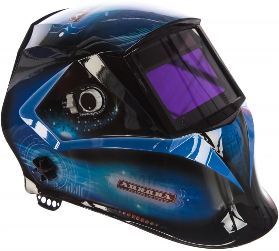 16876 — Маска сварщика хамелеон AURORA SUN7 TIG MASTER с увеличенным светофильтром AURORA