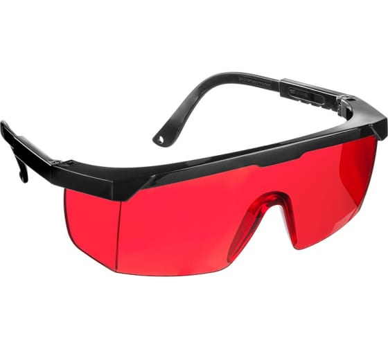 2110457Z01 — STAYER OPTIMA красные, очки защитные открытого типа, регулируемые по длине дужки. STAYER