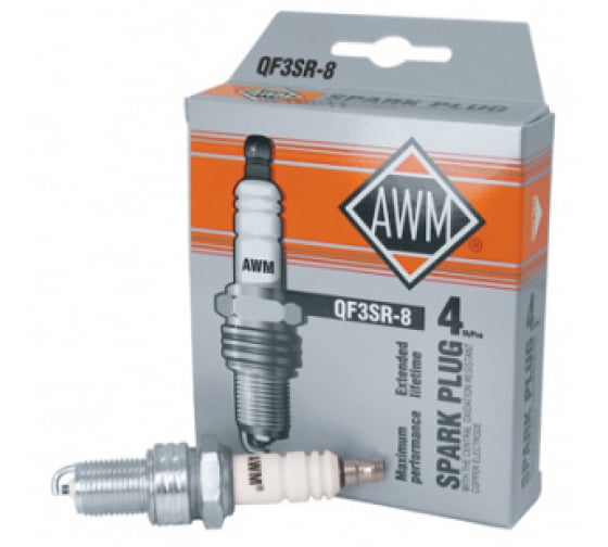 410090025 — Свечи зажигания QF3SR-8 AWM (комплект 4шт.), блистер.упаковка AWM