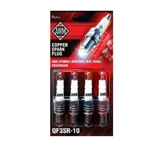 410090027 — Свечи зажигания QF3SR-10 AWM (комплект 4шт.), блистер.упаковка AWM