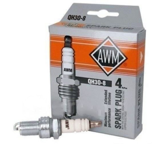 410090028 — Свеча зажигания QH3O8 AWM (медь,4 шт.) AWM