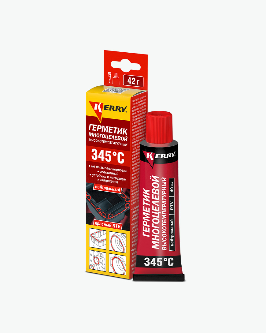 KR1441 — Герметик (42грм.,Красный) KERRY