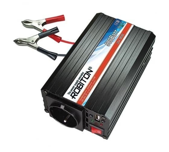 13202 — ROBITON инвертор R500/24V 500W с USB выходом /24в/ 13202 ROBITON
