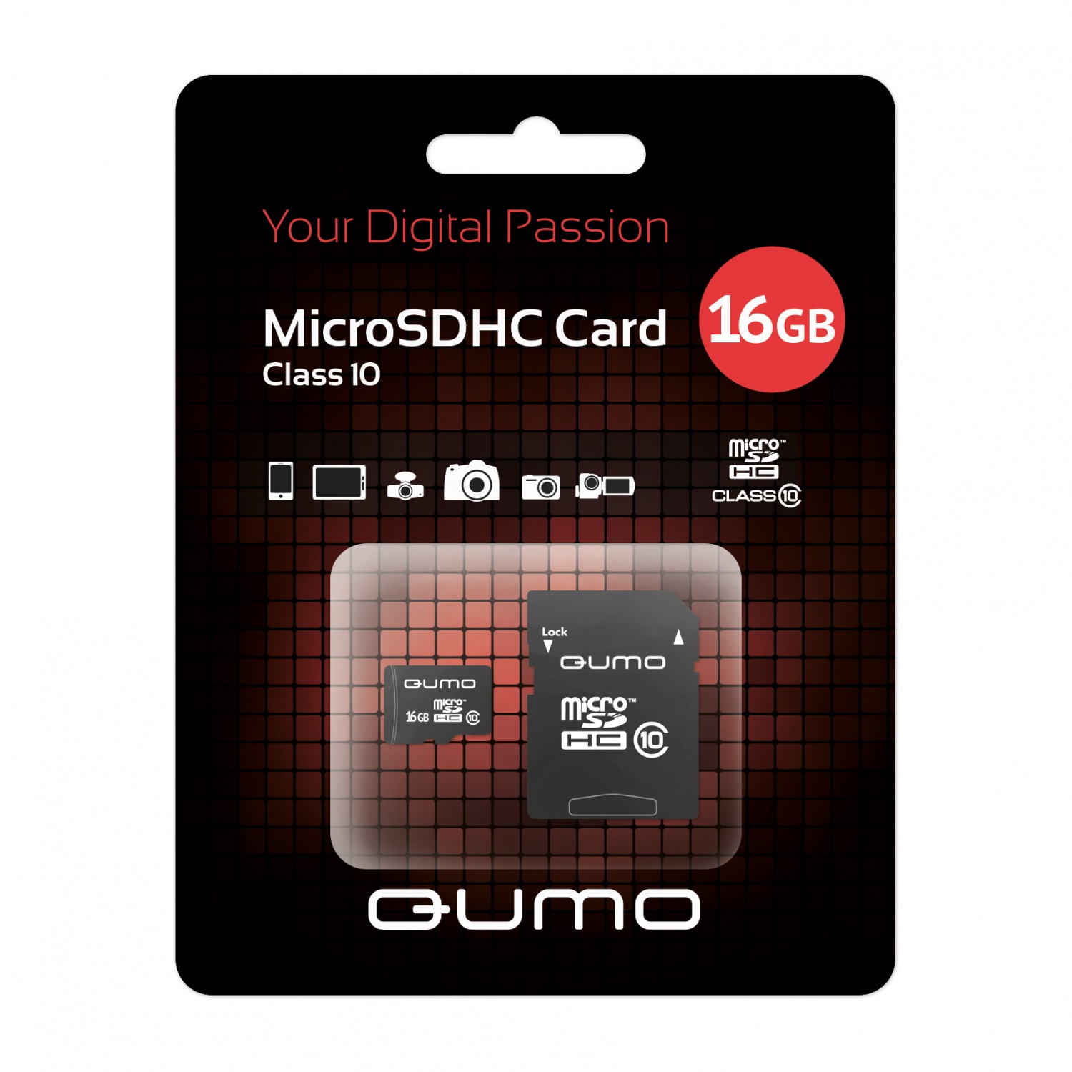 17560 — Карта памяти QUMO, SECURE DIGITAL MICRO 16GB, SDHC, CLASS 10 QUMO
