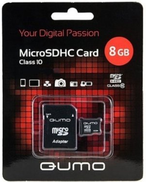 17608 — Карта памяти QUMO, SECURE DIGITAL MICRO 8GB, SDHC, CLASS 10 QUMO