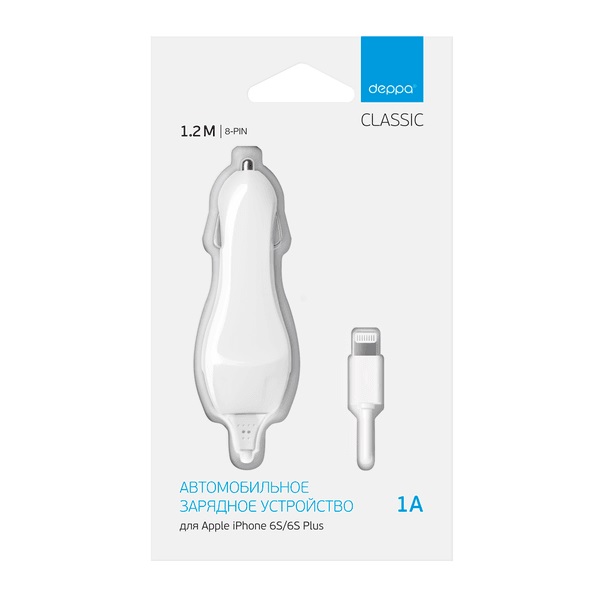 22125 — Азу 8PIN для APPLE, 1A, белый, DEPPA DEPPA