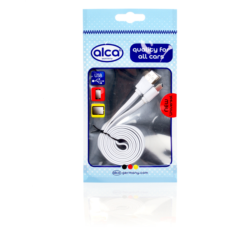 510670 — Кабель сверхплоский USB TYPE C 1м белый ALCA ALCA