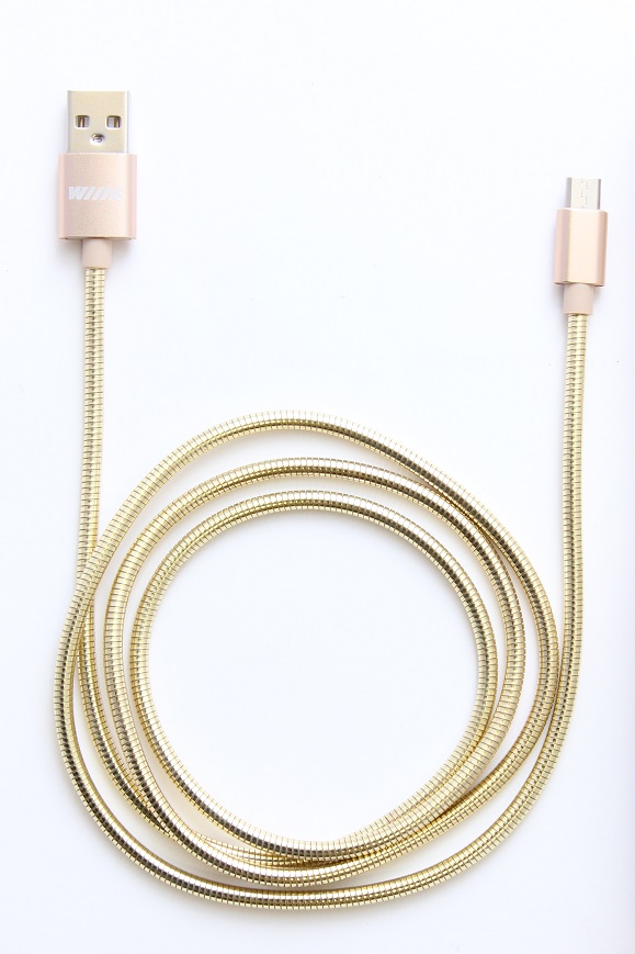 CB850UMUAL10BR — Кабельпереходник  USBMICRO  (CB850UMUAL10BR)  бронзовый  алюминий  1м. WIIIX