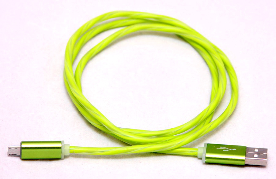 CBL710UMU10G — Кабельпереходник  светящийся  USBмикро  USB    зеленый  1м  CBL710UMU10G WIIIX