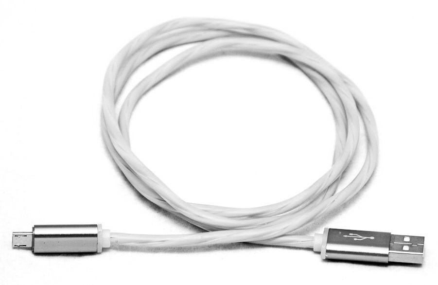 CBL710UMU10W — Кабель для зарядки WIIIX светящийся микроUSB белый 1м WIIIX