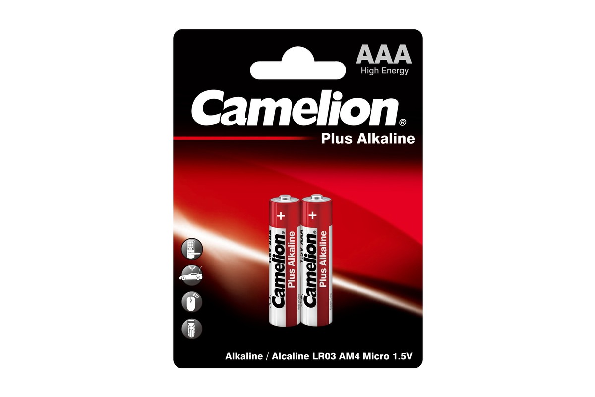 LR03BP2 — Батарейка алкалиновая тип AAA 1,5в 1шт CAMELION PLUS ALKALINE LR03BP2 CAMELION