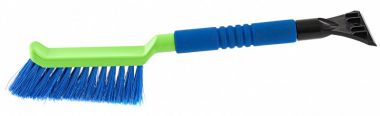 55315 — Щеткасметка для снега со скребком, мягкая рукоятка, 425 мм// сибртех СИБРТЕХ