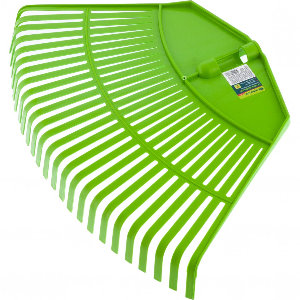 61711 — Грабли веерные пластиковые, 580 мм, 26 плоских зубьев, без черенка, россия// сибртех СИБРТЕХ