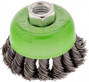 746207 — Щетка для УШМ, 65 мм, М14, Чашка, крученая проволока 0,5 мм СИБРТЕХ