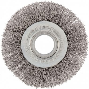 746487 — Щетка для ушм, 100 мм, посадка 22,2 мм, плоская, витая проволока СИБРТЕХ