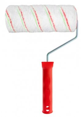 80196 — Валик "Эмали" , 180 мм, ворс 12 мм, D - 48 мм, D ручки - 6 мм, полиамид,полиакрил СИБРТЕХ