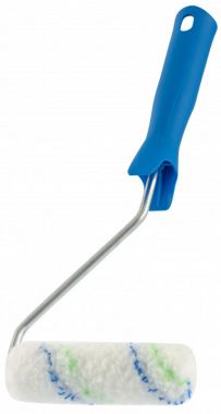 80580 — Мини-валик в сборе "Водные краски", 110 мм, ворс 12 мм,D - 16 мм, D ручки - 6 мм,полиэстер СИБРТЕХ