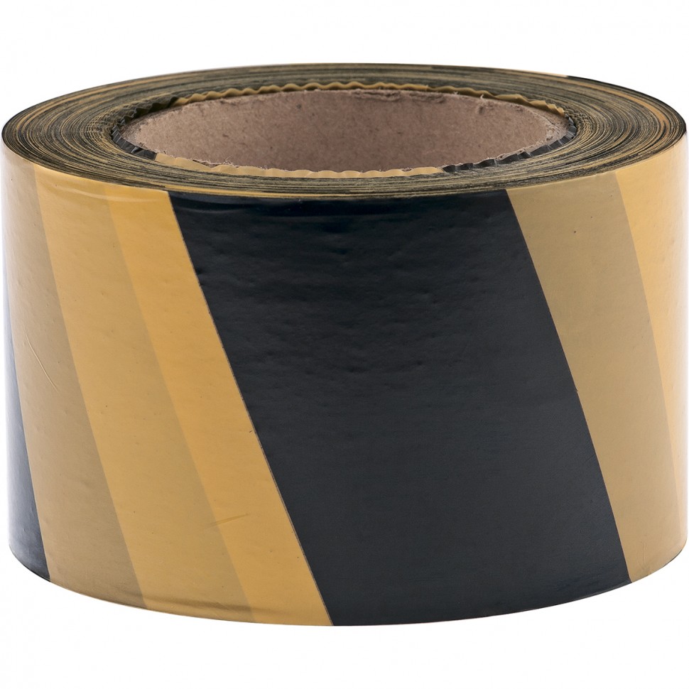 89033 — Лента сигнальная, 50 мм х 200 м черно-желтая Россия СИБРТЕХ