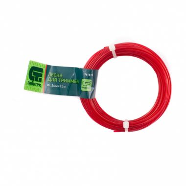 961515 — Леска для триммера квадратная, 1,3 мм х 15 м СИБРТЕХ