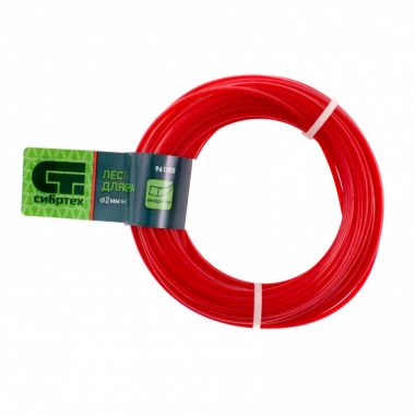 961555 — Леска для триммера квадратная, 2,0 мм х 15 м СИБРТЕХ