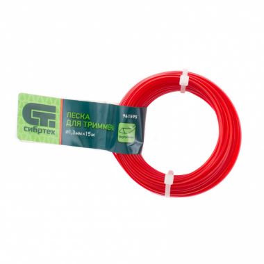 961595 — Леска для триммера 1.3мм 15м треугольник сибртех СИБРТЕХ