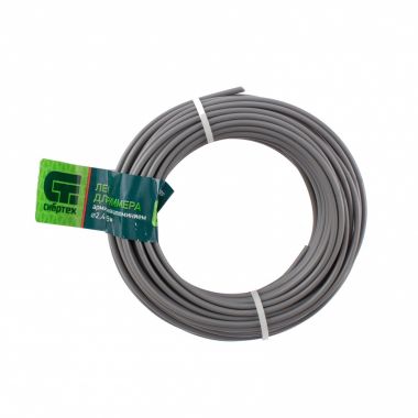 961935 — Леска для триммера круглая, армир. алюминием, 2,4 мм х 15 м, россия// СИБРТЕХ