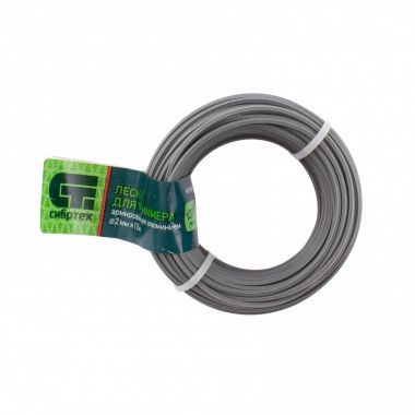 961965 — Леска для триммера 2.0мм 15м звезда армированная алюминием сибртех СИБРТЕХ