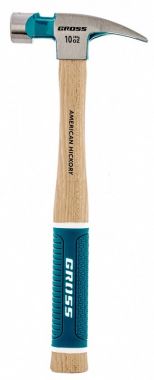 10417 — Молоток гвоздодер г угол агнит обрезиненная рукоятка GROSS