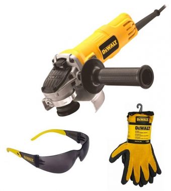 DWE4051GKS — Угловая шлифмашина, 125 мм, 800 вт, 11800 об./мин., самоотключающиеся щетки, 1.6 кг DEWALT