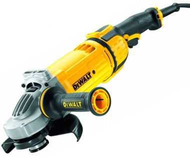 DWE4597QS — Угловая шлифмашина, 180 мм, 2600 вт, 8500 об/мин, система пылеудаления DES, антивибрационная рукоятк DEWALT