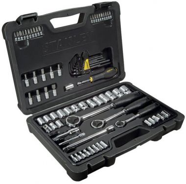 STHT073930 — STANLEY набор торцевых головок 1/4, 3/8, 1/2 80 предметов STHT073930 STANLEY