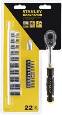 FMMT826800 — Рук.с трещ. 1/4102 зуб+головки+биты STANLEY