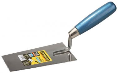 083014 — Кельма STAYER PROFI  трапеция  нержавеющее полотно  деревянная рукоятка  140мм STAYER